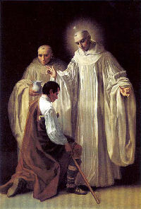 Francisco Goya: wity Bernard przyjty do cystersw