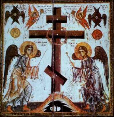 Aniołowie adorujący Krzyż