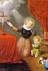 Błogosławiona Joanna z synem, świętym Dominikiem