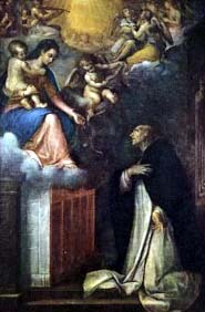 Święty Jacek rozmawia z Matką Bożą