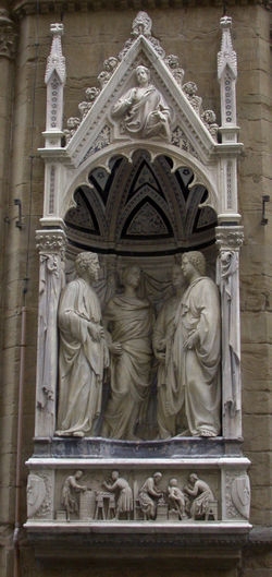 Posągi Świętych Czterech Koronowanych na murach kościoła San Michele we Florencji